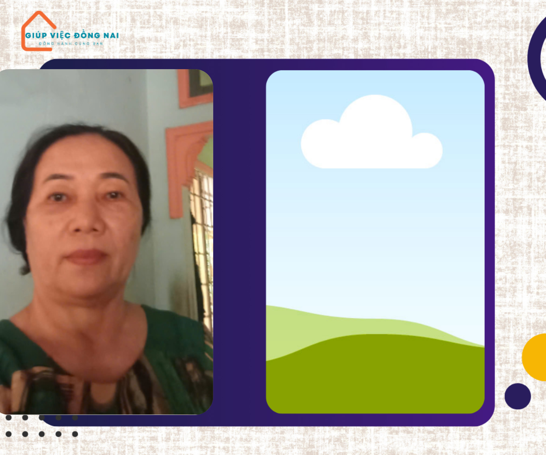 Chị NGUYỄN THỊ THUỶ, sinh năm 1967, quê Hồ Chí Minh cần tìm việc