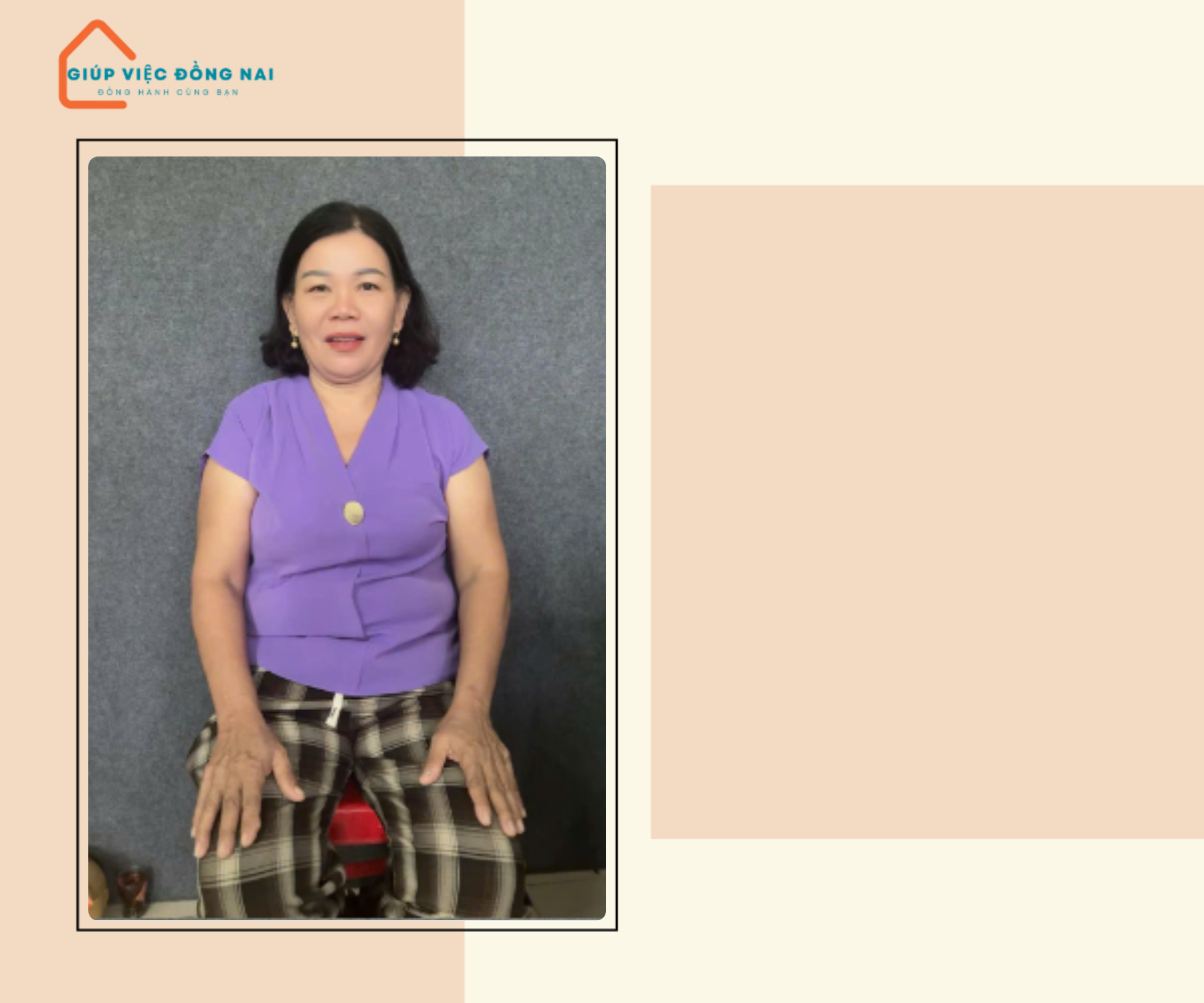 Chị NGÔ THỊ BÍCH, sinh năm 1972, quê Quảng Ngãi cần tìm việc