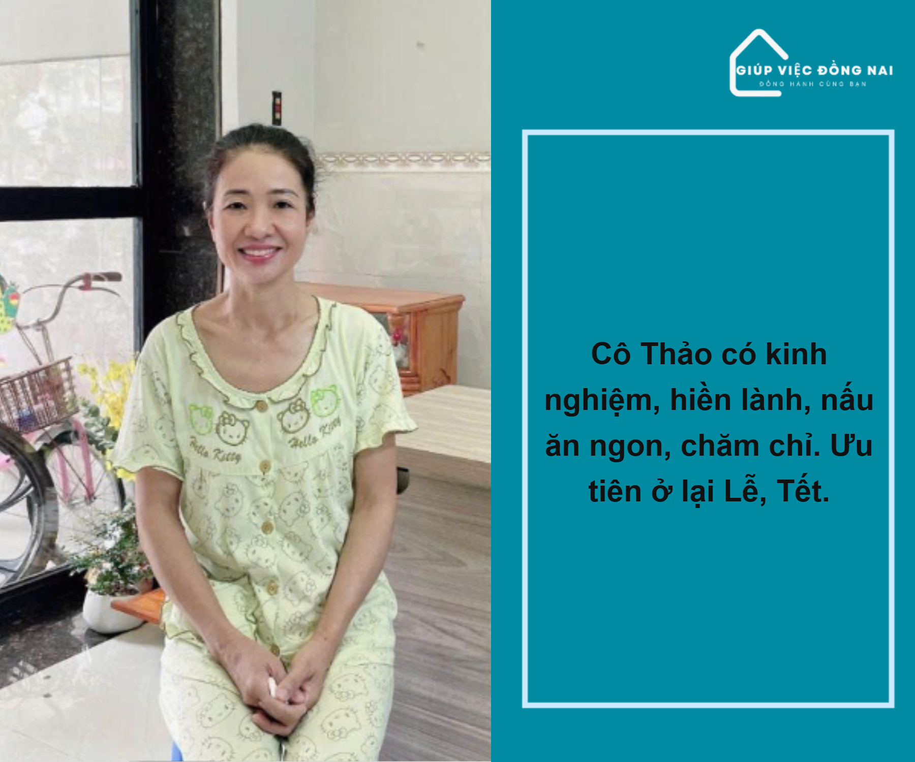 Chị PHAN THỊ THU THẢO, sinh năm 1972, quê Nam Định cần tìm việc