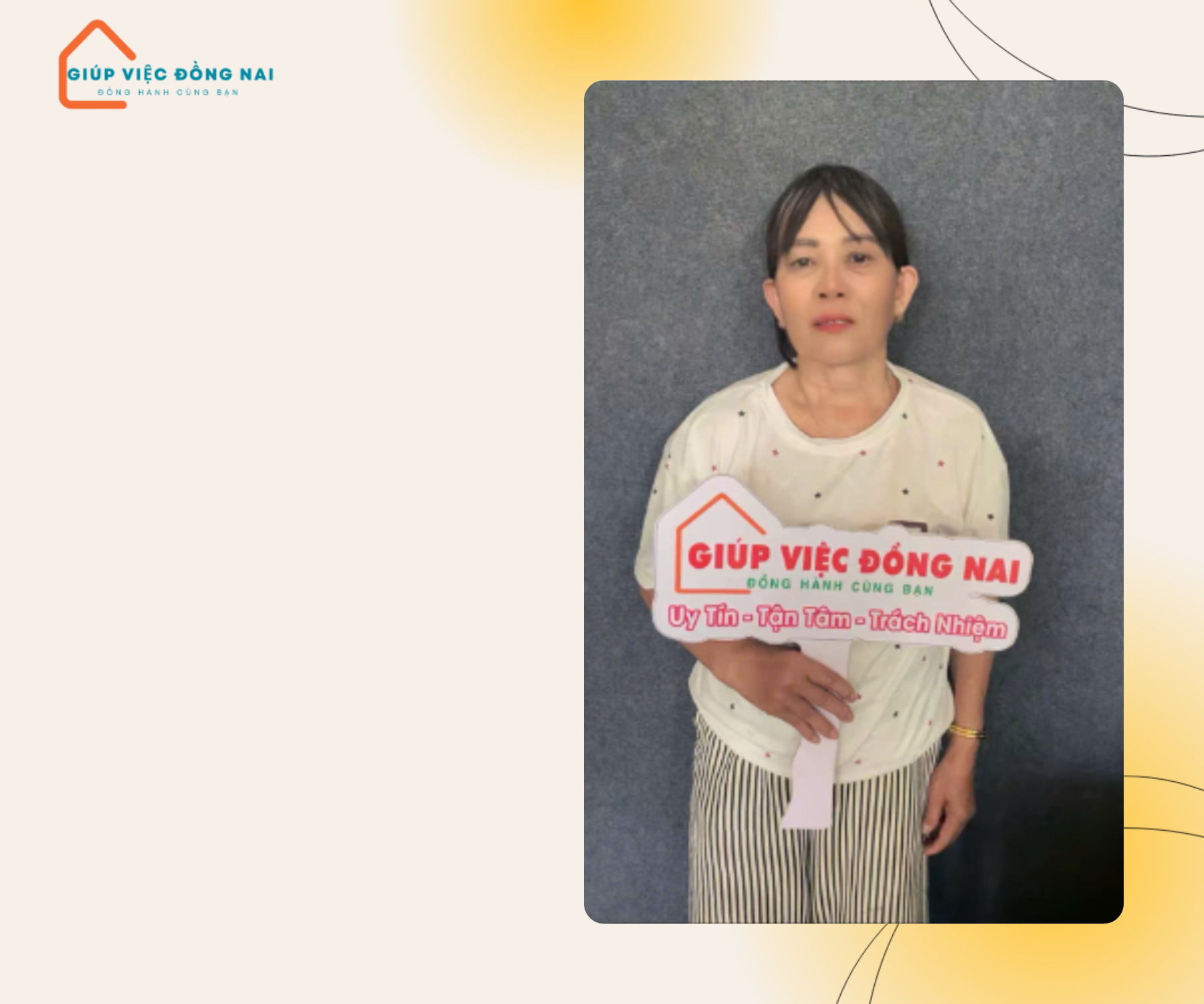 Chị TRẦN THỊ MAI, sinh năm 1964, quê Bình Thuận cần tìm việc