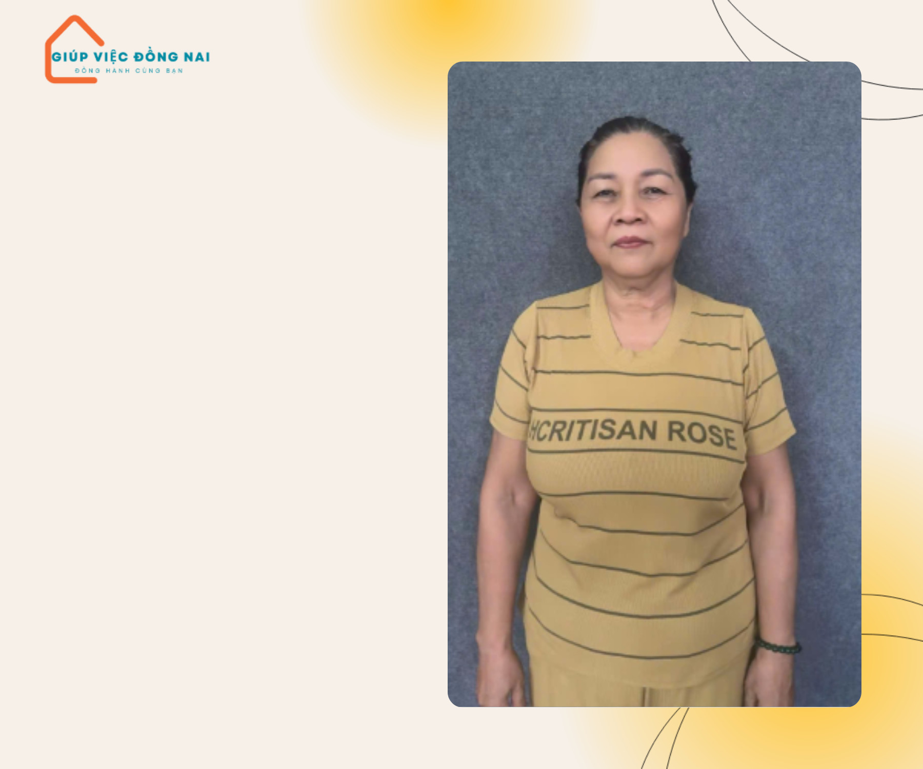 Chị NGUYỄN THỊ HẠNH, sinh năm 1969, quê Cần Thơ cần tìm việc